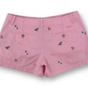 Polo  Ralph Lauren Embroidered Pineapple Shoe Pink Chino Shorts Size 2 3" Photo 1