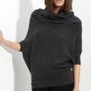 Vince  Dark Gray Wool Alpaca Blend Cowl Neck Batwing Sweater M Photo 6