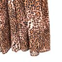 Anthropologie  Dress Women's Ranna Gill Sz S Leopard Print Cut Out Midi Brown NWT Photo 5