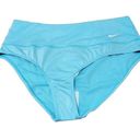 Nike  Copa/Blue-Teal Essential High-Waist Banded Bikini Swim Bottom, US XL-NWT Photo 5