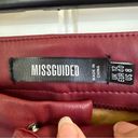 Missguided  wine red faux leather pants, women’s 8 Photo 6