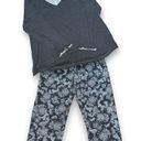 Carole Hochman Gray Paisley Floral Pajamas Photo 0