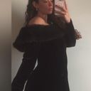 Vintage 80s Cachet Off Shoulder Faux Fur Velvet Floor Length Long Sleeve Gown Size 8 Photo 1