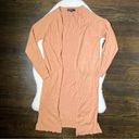 Love Tree  Terra Cotta Color Long Duster Cardigan Sweater Photo 0