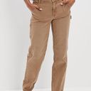 American Eagle Outfitter High Rise Straight Cargo Khaki Pant Photo 2