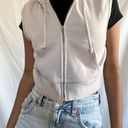 H&M Sleeveless Cropped Zip Up Hoodie Jacket Photo 9