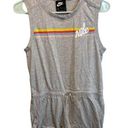 Nike  Grey One Piece Romper Rainbow Stripe Cotton Lounge Set Size Small Photo 0