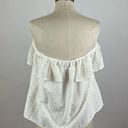 Rebecca Minkoff  White Off Shoulder Eyelet Top Photo 5