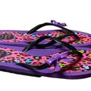 Betsey Johnson  Women’s Colorful Leopard Print Flip Flops Size 7/8 Photo 3