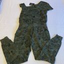 n:philanthropy NEW!  Size XS Britton One-Shoulder Jumpsuit Green Black Camouflage Photo 3