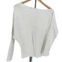 n:philanthropy  White Ribbed Off Shoulder Long Sleeve Sweater size Large Photo 8