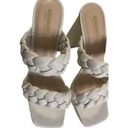 Cushionaire  womens 8.5 platform pumps braided white ivory braided heels basic su Photo 7