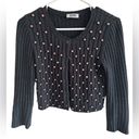 Moschino  Beaded pearl cropped knit sweater y2k Cardigan Photo 3