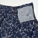 J.Jill  Blue Pink Floral A-Line Rayon Midi Skirt Women’s Large Photo 3