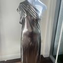 Micas Metallic One Shoulder Midi Dress Photo 1