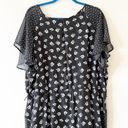 Lane Bryant  Black Floral Dress Size 24 Asymmetrical Hem Flutter Sleeve Curvy New Photo 8