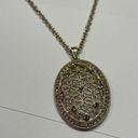 Monet  Costume Necklace Gold Tone / Rhinestone Pendant Photo 8