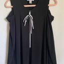 Joseph Ribkoff  Harem Drape Cold Shoulder Zip Up Chic Black Jumpsuit Size 8 Photo 4