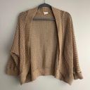 Vintage crochet open knit cardigan /shrug Tan Photo 0