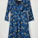 Eshakti  Womens Dress Small 4 Blue Floral Vine Print Party Fun Church Casual Photo 1