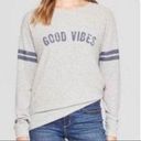 Grayson Threads  Women’s Gray “good Vibes” Long Sleeve Sweatshirt Size M Photo 1