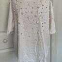 Kate Spade  Pearl Rhinestone Embellished T-Shirt White Size L Photo 5