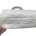 DKNY Y2K White Patent Handbag Logo Silver Hardware Photo 11