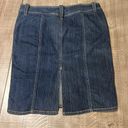 Gap  Jeans Stretch Women's Back Slit Dark Wash Denim Jeans Pencil Skirt  Size 16 Photo 5