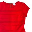 Parker  Tara Red Flared Pleated Skirt Stretch Mini Dress M Photo 4