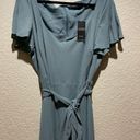 Ralph Lauren NWT Lauren  Belted Crepe Flutter Short Sleeve Midi Dress Size 16 Photo 4