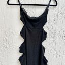 RUNAWAY THE LABEL  Metallic Cut Out Side Maxi Bodycon Dress Black Women's US 2 Photo 1