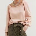 Rebecca Minkoff  Square Neck Pullover Sweatshirt Soft Pink Size Small Photo 0