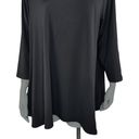 T Tahari  Womens XL 3/4 Sleeve Shirttail Hem Round Neck Blouse Slinky Photo 2