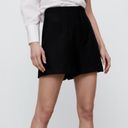 ZARA NWT  Black high waisted pleated shorts with side zipper size XL Photo 0