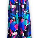 Shoshanna  Midnight Dress Long Silk Jewel Tone Geometric Printed Strapless Prom Photo 2