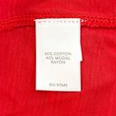 J.Jill  V Neck Sleeveless Cotton Blend Button Front Tank Top Red Large Petite Photo 2