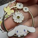 Sanrio Cinnamoroll Flower Circle Enamel  & Rhinestone Pierced Dangle Earrings Photo 4