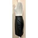 Pelle Cuir Vintage 80s Black Goth Leather Pencil Skirt Size 10 Photo 1