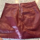 Forever 21 Maroon Leather Skirt Photo 1