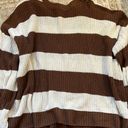 Hollister Brown And White Striped Sweater Photo 0