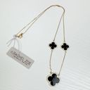 Rachel Zoe NWT  3 Clover Pendant Necklace with Black Box Photo 1