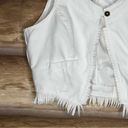 Last Kiss  microsuede fringed scoop neck lined vest size L Photo 3