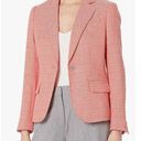 Anne Klein  Tweed One Button Notch Collar Jacket Blazer Red Pear 8 Photo 0