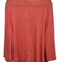 Wonderly  Flare Sleeve V- Neck Top, Coral,size xxl Photo 2