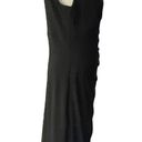 Ralph Lauren  BLACK RUCHED v neck cocktail party DRESS Classic Size 8 NEW Photo 2