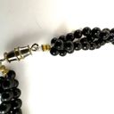 Onyx Black   beaded and coral long twisted necklace Photo 5