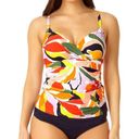 Anne cole New : Palm Party Surplice Tri Tankini Top 34C/36B Multi Color Photo 0