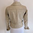 Ralph Lauren  Blue Label Weathered Cream Leather Jacket Photo 2