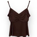 BCBGMAXAZRIA  ✿ Silk Blend Sequin Wood Bead Spaghetti Strap Cami Top ✿ Brown ✿ M Photo 11