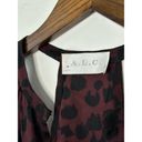 ALC Frank A.L.C. Size S 100% Silk Maroon and Black Halter Tank in Animal Print Photo 4